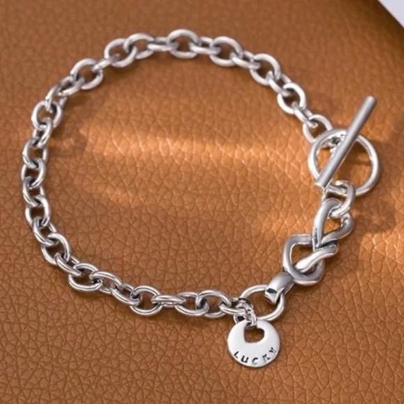 Jewelry - 925 STERLING SILVER LOVE HEART BRACELET